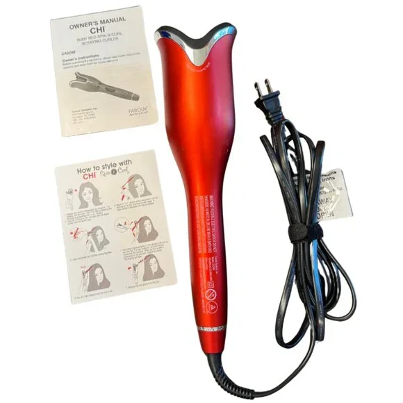 CHI 1 Inch Spin N Curl - Ruby Red CA2288